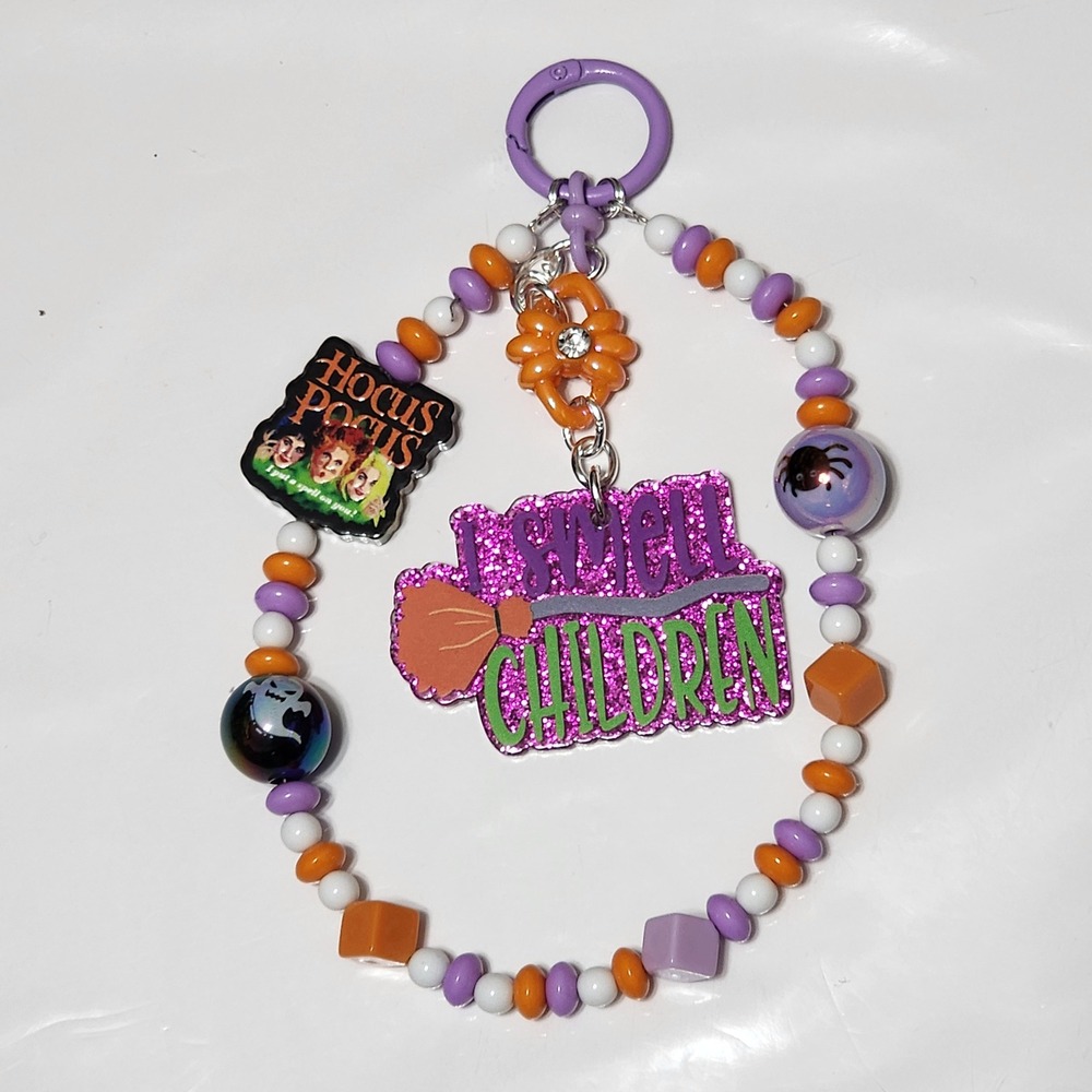 Witch Phone Chain Keychain Bag Charm Clip Gift Halloween Fall